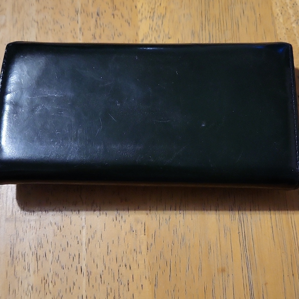 MCM Forest Green Leather Wallet with Logo - Picture 3 of 5